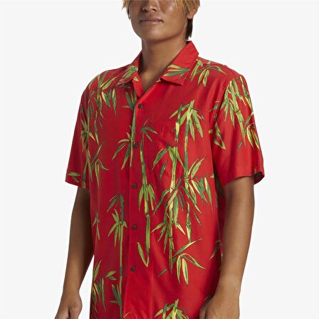 Quiksilver Bamboo Dna İsland Ss Erkek Kırmızı Gömlek