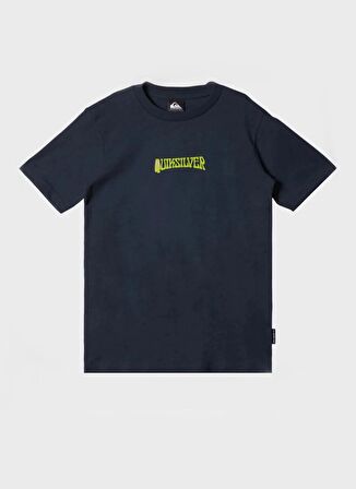 Quiksilver Düz Lacivert Erkek T-Shirt AQBZT04374-17726-ISLAND SUNRISE BOE