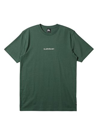 Quiksilver Yeşil Erkek O Yaka  Standart Fit Baskılı T-Shirt AQYZT09601_QS OMNI LOGO DNA