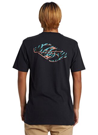 Quiksilver Siyah Erkek O Yaka  Standart Fit Baskılı T-Shirt AQYZT09539_SURF SAFARI MOE