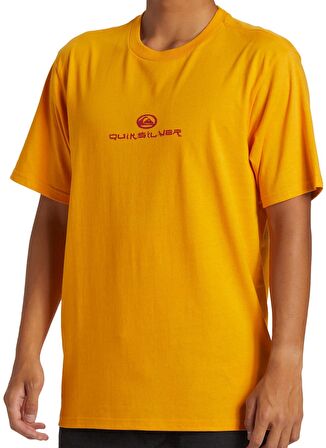 Quiksilver Sarı Erkek O Yaka  Standart Fit Baskılı T-Shirt AQYZT09544_DRAGON FIST MOE