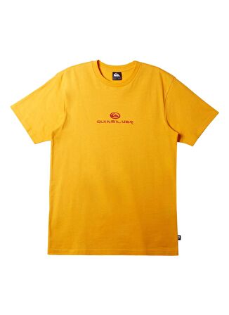 Quiksilver Sarı Erkek O Yaka  Standart Fit Baskılı T-Shirt AQYZT09544_DRAGON FIST MOE