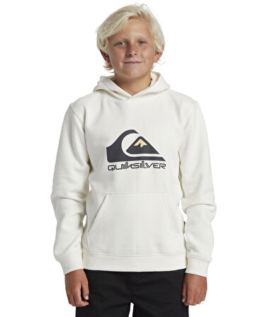 Quiksilver Big Logo Hoodie Çocuk Sweatshirt AQBFT03099-WBK0 Snow White