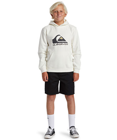 Quiksilver Big Logo Hoodie Çocuk Sweatshirt AQBFT03099-WBK0 Snow White
