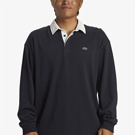 Quiksilver Saturn Ls Polo Erkek Lacivert Polo T-Shirt