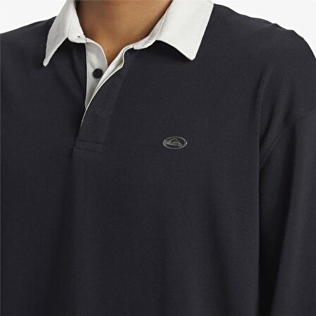 Quiksilver Saturn Ls Polo Erkek Lacivert Polo T-Shirt