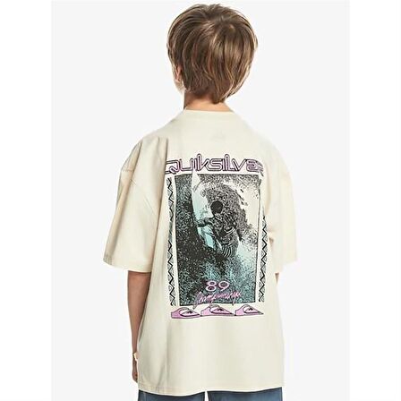 Quiksilver Back Flash Ss Youth Bej Çocuk T-Shirt