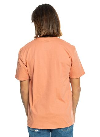 Quiksilver Pembe Erkek O Yaka  Standart Fit Baskılı T-Shirt EQYZT07658_COMP LOGO SS