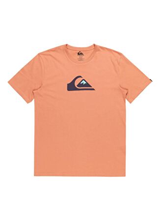 Quiksilver Pembe Erkek O Yaka  Standart Fit Baskılı T-Shirt EQYZT07658_COMP LOGO SS