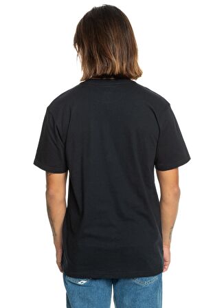 Quiksilver Siyah Erkek O Yaka  Standart Fit Baskılı T-Shirt EQYZT07674_ONE LAST SURF SS