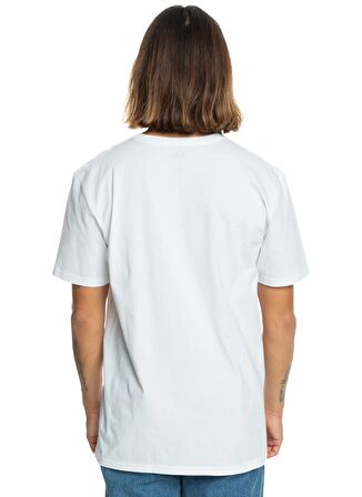 Quiksilver Beyaz Erkek O Yaka  Standart Fit Baskılı T-Shirt EQYZT07659_TRADESMITH SS