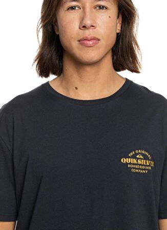 Quiksilver Lacivert Erkek O Yaka  Standart Fit Baskılı T-Shirt EQYZT07659_TRADESMITH SS