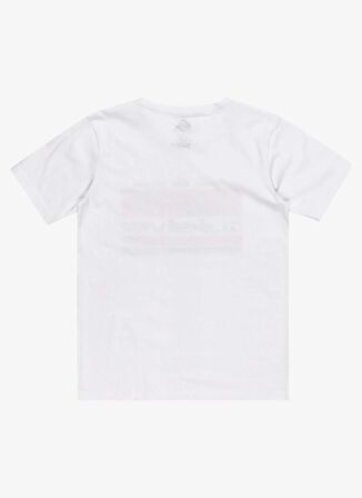 Quiksilver Düz Beyaz Erkek T-Shirt EQBZT04725-10-TRPCAL RNBW S YOUTH