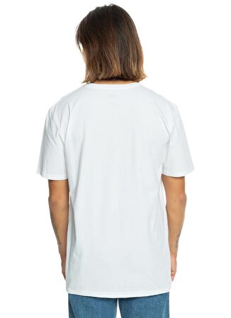 Quiksilver Beyaz Erkek O Yaka  Standart Fit Baskılı T-Shirt EQYZT07664_OMNI FILL SS