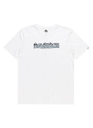 Quiksilver Beyaz Erkek O Yaka  Standart Fit Baskılı T-Shirt EQYZT07664_OMNI FILL SS