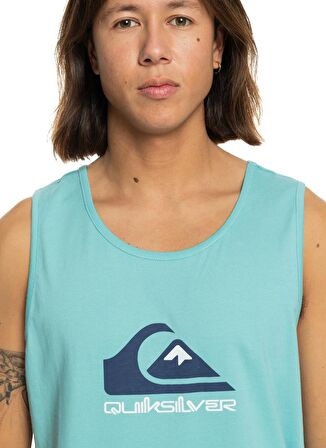 Quiksilver Mavi Erkek O Yaka Standart Fit Baskılı Atlet EQYZT07661_COMP LOGO TANK