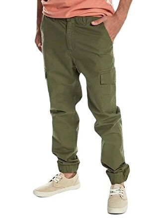 Quiksilver Lastikli Paça Yeşil Erkek Outdoor Pantolonu EQYNP03296_MW CUFFED CARGO