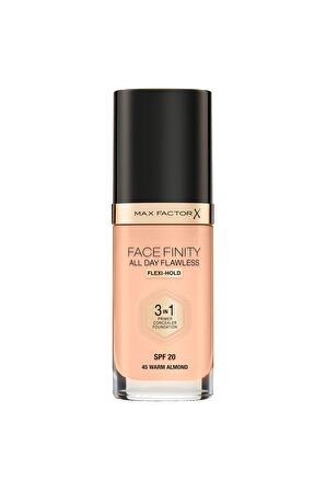 Max Factor FaceFinity 3ın1 Spf 20 Fondöten 45 Warm Almond 30ml