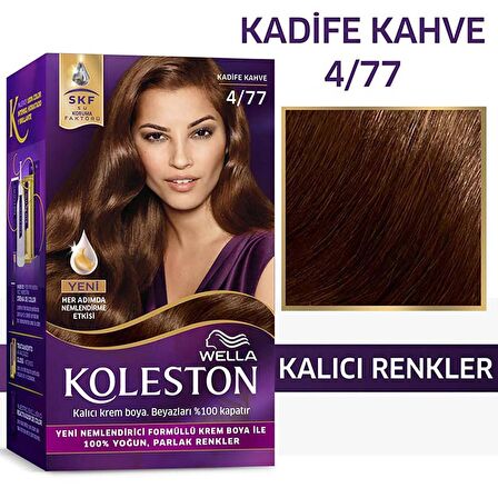 Wella Koleston 4/77 Kit Boya Kadife Kahve