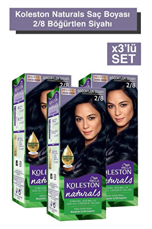 Koleston Naturals Saç Boyası 2/8 Böğürtlen Siyahı X3'lü set