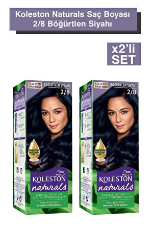 Koleston Naturals Saç Boyası 2/8 Böğürtlen Siyahı X2'li Set
