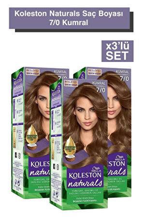 Koleston Naturals Saç Boyası 7/0 Kumral X3'lü Set