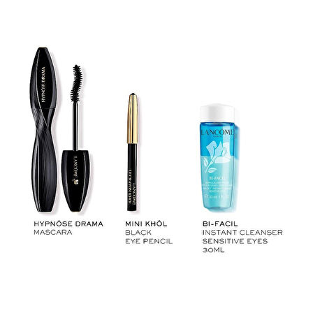 Lancome Hypnose Drama Maskara 01 Black + Mini Khol Black Pencil + Bi-Facil 30 Ml