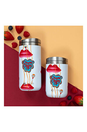 Isı Yalıtımlı Çelik Termos Mug 350ML Chupa Kiss