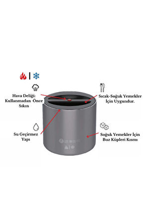 Isı Yalıtımlı Çelik Yemek Termosu 700ML Beach