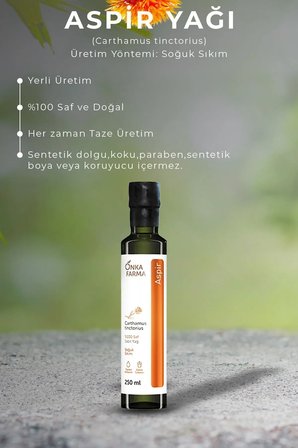 onka farma soğuk sıkım aspir yağı -  aspir yağı - 250 ml