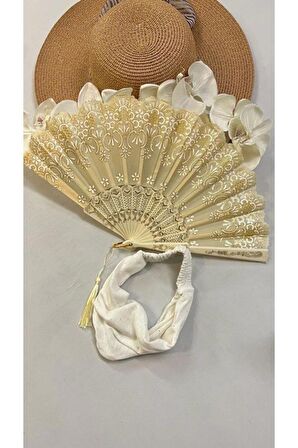 Yelpaze Gold Desenli Ve Paraşüt Bandana