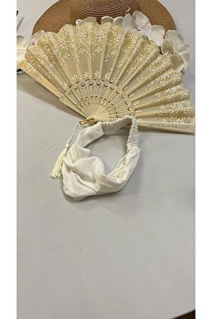 Yelpaze Gold Desenli Ve Paraşüt Bandana