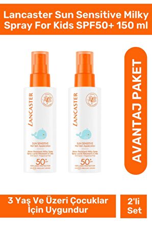 Lancaster Sun Sensitive Milky Spray For Kids SPF50+ 150 ml - 2 Adet