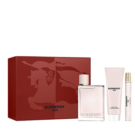 Burberry Her Edp 100 Ml + Body Lotion 75 Ml + Edp 10 Ml
