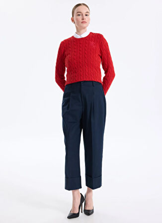 Lauren Ralph Lauren Yüksek Bel Standart Lacivert Kadın Pantolon 200871814