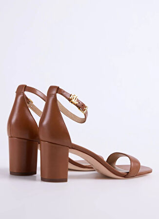 Lauren Ralph Lauren Deri Taba Kadın Topuklu Sandalet 802927949002