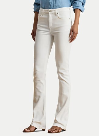 Lauren Ralph Lauren Beyaz Kadın Denim Pantolon 200926081