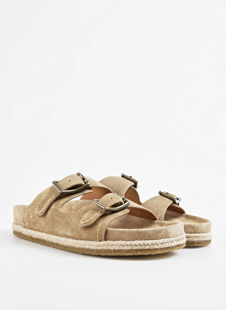 Polo Ralph Lauren Bej Erkek Terlik Turbach Double Strap