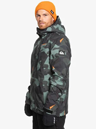 Quiksilver Mission Printed JK Snowboard Ceketi EQYTJ03479-GLW8 Puzzle Camo Sea Spray