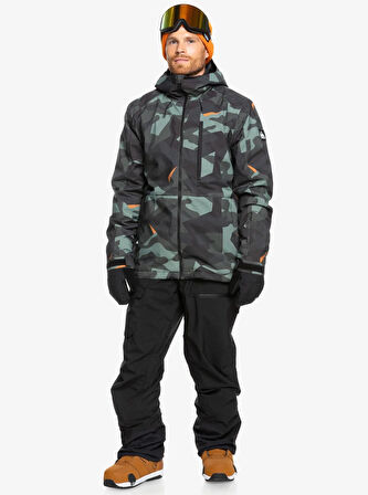 Quiksilver Mission Printed JK Snowboard Ceketi EQYTJ03479-GLW8 Puzzle Camo Sea Spray