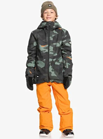 Quiksilver Mission Printed Youth JK Çocuk Snowboard Ceketi EQBTJ03199-GLW8 Puzzle Camo Sea Spray