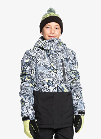 Quiksilver Çok Renkli Erkek Çocuk Kayak Montu EQBTJ03196-MISSION PRINTED BLOCK YO