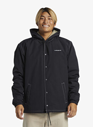 Quiksilver Siyah Erkek Mont EQYJK04110RAIN CLOUD WARM HOODED CO