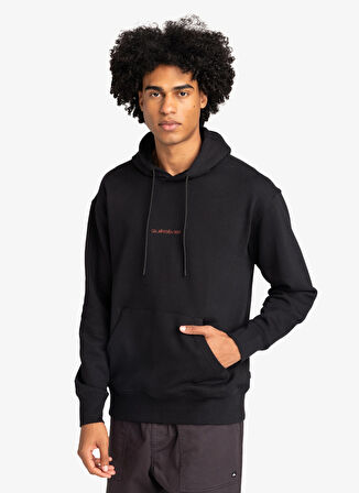 Siyah Erkek Kapüşon Yaka Normal Bel Regular Fit Sweatshirt EQYFT05002ABSTRACT NATURE HOODY