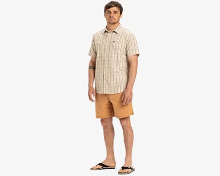Quiksilver Street Way Ss Erkek Günlük Gömlek EQYWT04608-SFA8 Kahverengi