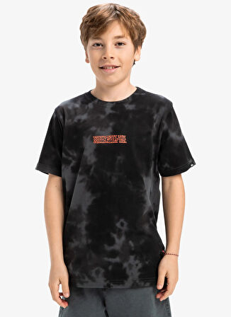Quiksilver Desenli Siyah Erkek Çocuk T-Shirt EQBZT04840-FROG RITUAL SS TEE YOUTH