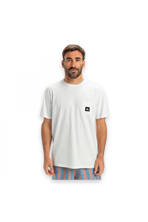 Quiksilver Eqyzt08035 Salt Water Pocket Ss Beyaz Erkek T-Shirt
