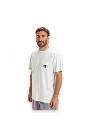 Quiksilver Eqyzt08035 Salt Water Pocket Ss Beyaz Erkek T-Shirt
