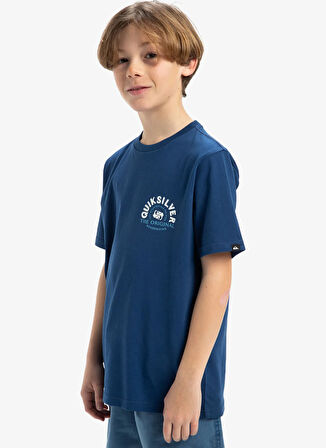 Quiksilver Düz Lacivert Erkek Çocuk T-Shirt EQBZT04852-EV SUMMER ROAD SS YTH