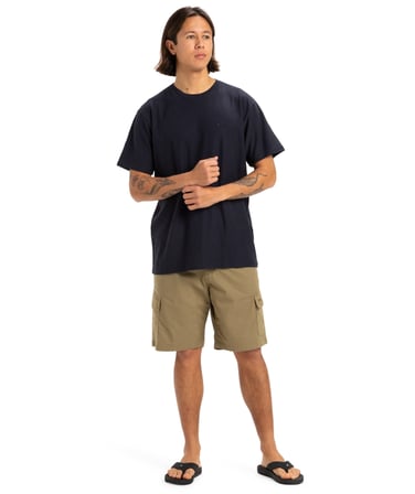 Quiksilver Slub Roundneck Erkek Lacivert Kısa Kollu Tişört EQYKT04377 Lacivert